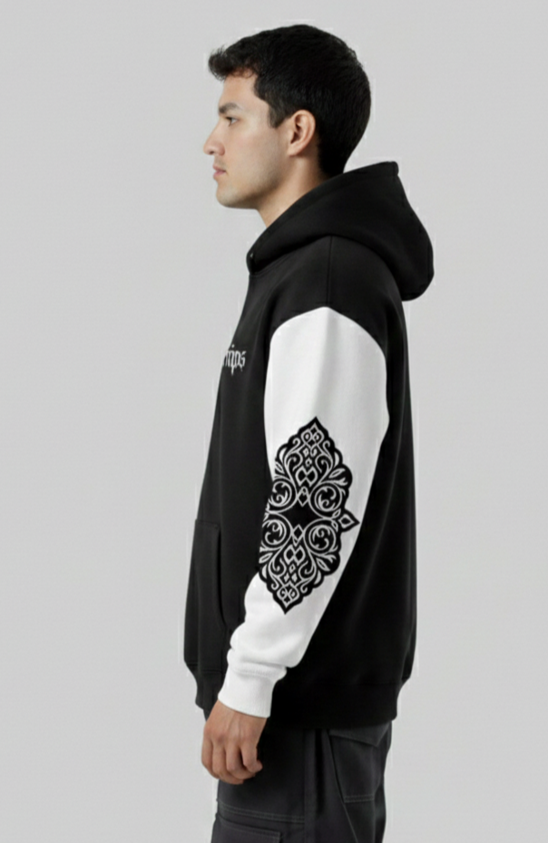 Oversized hoodie EMBROIDERED SLEEVES
